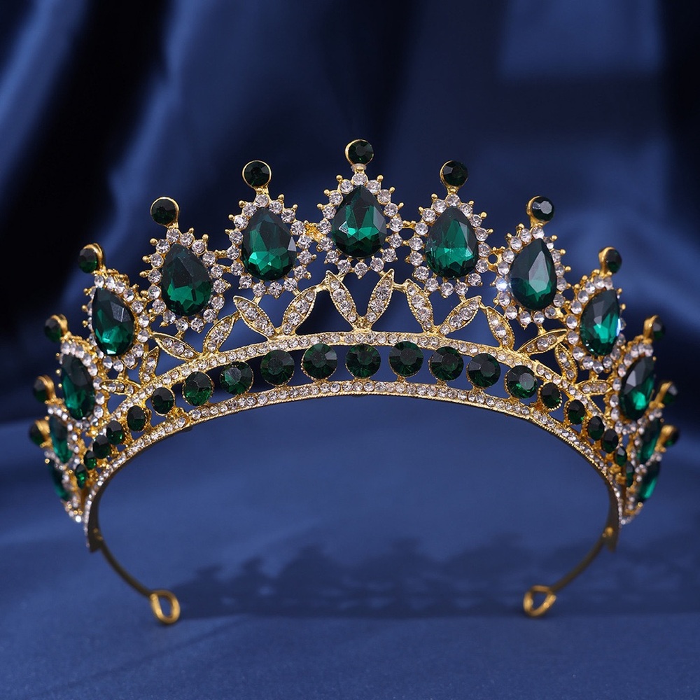 Elegant Gold and Green Tiara